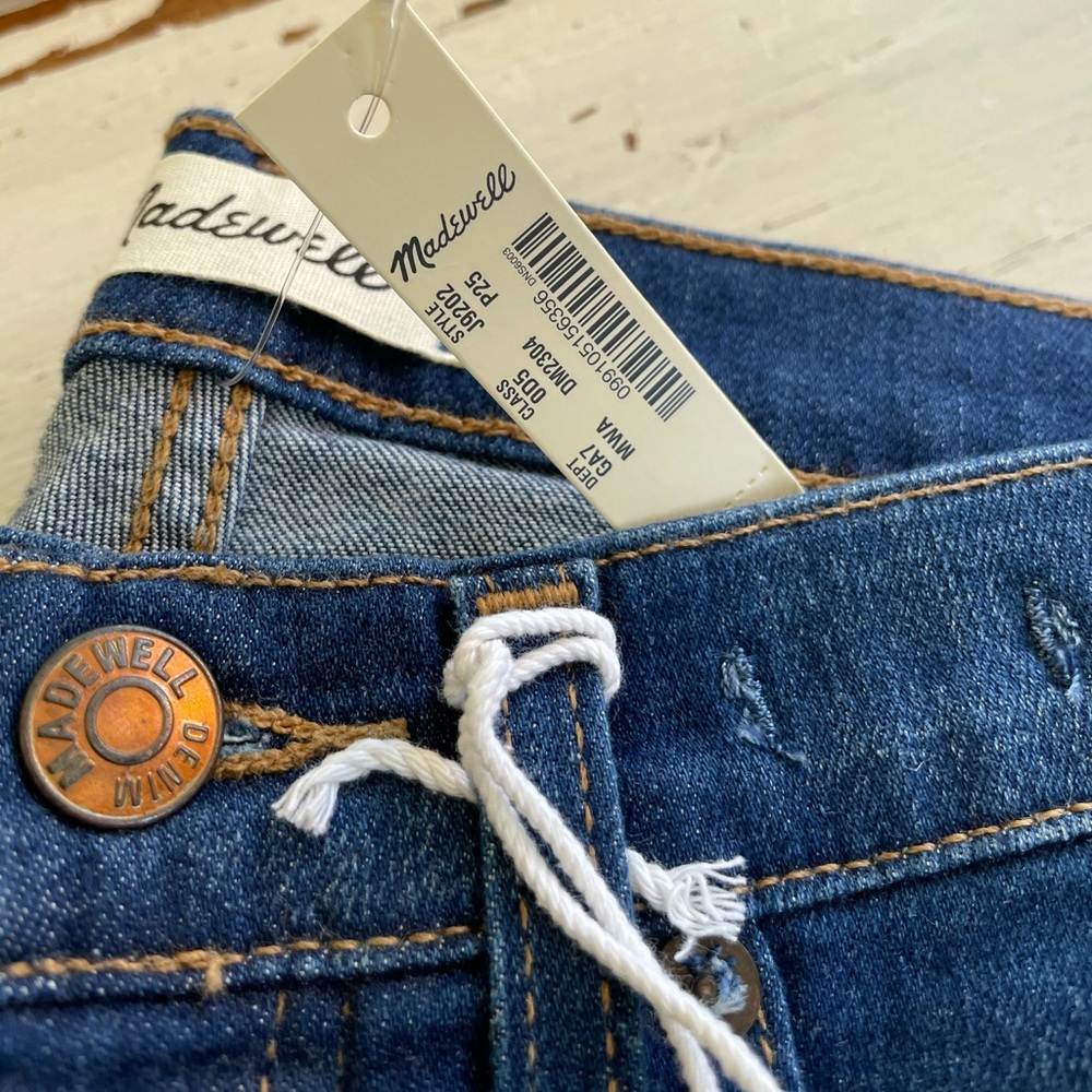 Madewell Demi-boot raw hem jeans